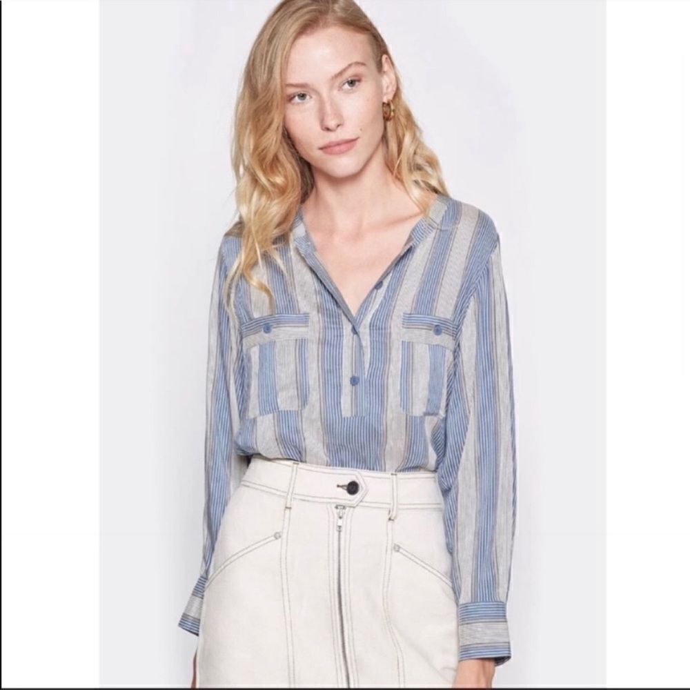 NWT Joie Fane silk button front blouse size XS